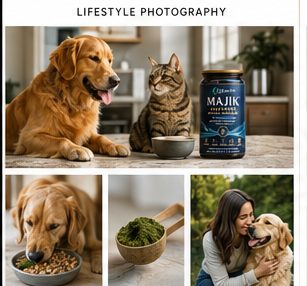 Pets thriving on E3Live® Pets superfood nutrition